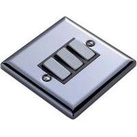 Volex 10A 2-Way Triple Iridium Black Light Switch