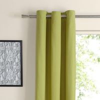 Zen Lime Plain Eyelet Curtains (W)167cm (L)228cm