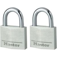 Master Lock Aluminium Pin Tumbler Padlock (W)40mm Pack Of 2
