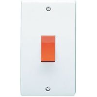 Crabtree 1-Gang 50A White Cooker Switch