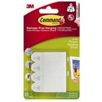 3M Command White Adhesive Picture Hanging Strip Of 4