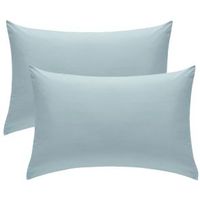 Chartwell Plain Housewife Duck Egg Pillow Case Pack Of 2