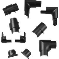 D-Line ABS Plastic Black Trunking Accessories (W)30mm Pieces Of 10
