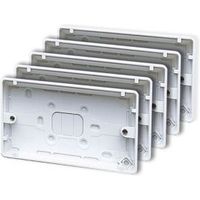 MK 30mm Plastic Double Pattress Box Pack Of 5
