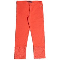 Guess Kids Cotton Leggings With Lace Bottom