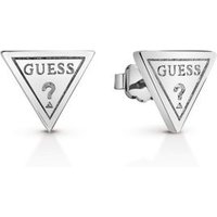 Guess Iconic 3Angles Rhodium-Plated Earrings