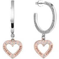 Guess Lovers Rose Gold Plated Heart Earrings