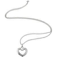 Guess Gisèle Rhodium-Plated Heart Necklace