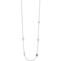 Guess Rolling Dice Rhodium-Plated Necklace