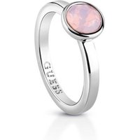 Guess Miami Rhodium Plated Pink Ring