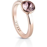 Guess Miami Rose Gold Plated Pink Ring