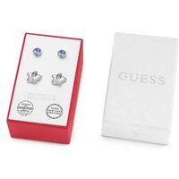 Guess Box Set With Sapphire Crystal Earrings And White Crystal Star Earrings
