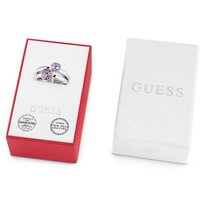 Guess Box Set With White And Purple Crystal Rings