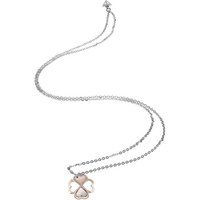 Guess One Of A Kind Four-Leaf Clover Necklace - Rose Gold