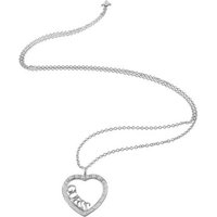 Guess Love Affair Rhodium-Plated Heart Necklace - Silver