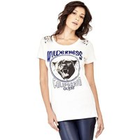 Guess Printed T-Shirt With Appliqués - White