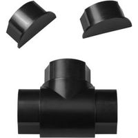 D-Line ABS Plastic Black Trunking Accessories (W)50mm Pieces Of 3