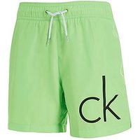 Calvin Klein Core Neon Swim Shorts Junior - Green Gecko - Kids