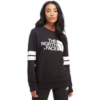 The North Face Stripe Sleeve Crew Sweater - Black/White - Womens