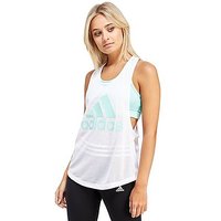 Adidas 2-In-1 Mesh Tank Top - White/Mint - Womens