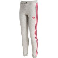 Adidas Originals Girls' Slim Pants Junior - Grey Marl/Pink - Kids