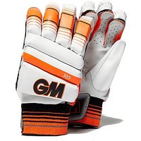 Gunn & Moore 303 Cricket Batting Gloves - White/Orange - Mens