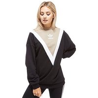 Adidas Originals Chevron Sweatshirt - Black/Beige - Womens