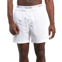 Calvin Klein Double Waist Band Swim Shorts - White - Mens