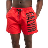 Calvin Klein Swim Shorts - Red/Black - Mens