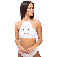 Calvin Klein Bralette Bikini Top - White/Black - Womens