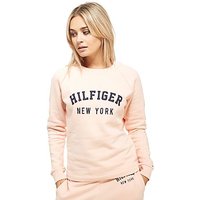 Tommy Hilfiger Logo Crew Sweatshirt - Pink - Womens