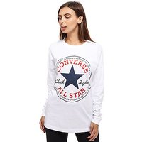 Converse Chuck Long Sleeve Logo T-Shirt - White - Womens