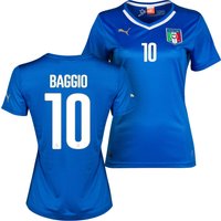 Italy Home Shirt 2013/14 - Womens With Baggio 10 Printing, Blue