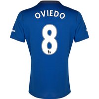 Everton SS Home Shirt 2014/15 - Womens With Oviedo 8 Printing, Blue