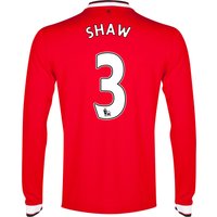 Manchester United Home Shirt 2014/15 - Long Sleeve - Kids With Shaw 3, Red