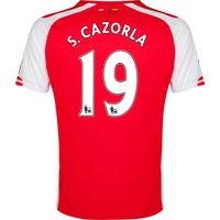 Arsenal Home Shirt 2014/15 Red With S.Cazorla 19 Printing, Red