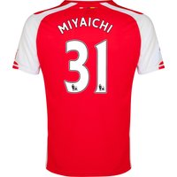 Arsenal Home Shirt 2014/15 Red With Miyaichi 31 Printing, Red