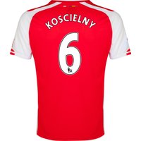 Arsenal Home Shirt 2014/15 - Kids Red With Koscielny 6 Printing, Red