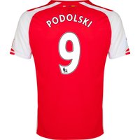 Arsenal Home Shirt 2014/15 - Kids Red With Podolski 9 Printing, Red
