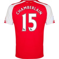 Arsenal Home Shirt 2014/15 - Kids Red With Chamberlain 15 Printing, Red