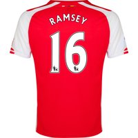 Arsenal Home Shirt 2014/15 - Kids Red With Ramsey 16 Printing, Red