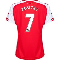 Arsenal Home Shirt 2014/15 - Womens Red With Rosicky 7 Printing, Red