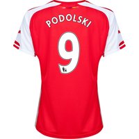 Arsenal Home Shirt 2014/15 - Womens Red With Podolski 9 Printing, Red