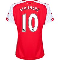 Arsenal Home Shirt 2014/15 - Womens Red With Wilshere 10 Printing, Red