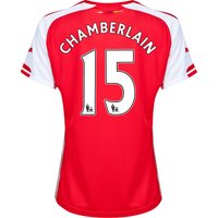 Arsenal Home Shirt 2014/15 - Womens Red With Chamberlain 15 Printing, Red