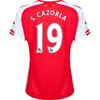Arsenal Home Shirt 2014/15 - Womens Red With S.Cazorla 19 Printing, Red