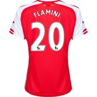 Arsenal Home Shirt 2014/15 - Womens Red With Flamini 20 Printing, Red