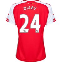 Arsenal Home Shirt 2014/15 - Womens Red With Diaby 24 Printing, Red