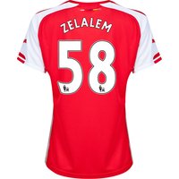 Arsenal Home Shirt 2014/15 - Womens Red With Zelalem 58 Printing, Red
