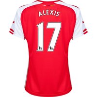 Arsenal Home Shirt 2014/15 - Womens Red With Alexis 17 Printing, Red